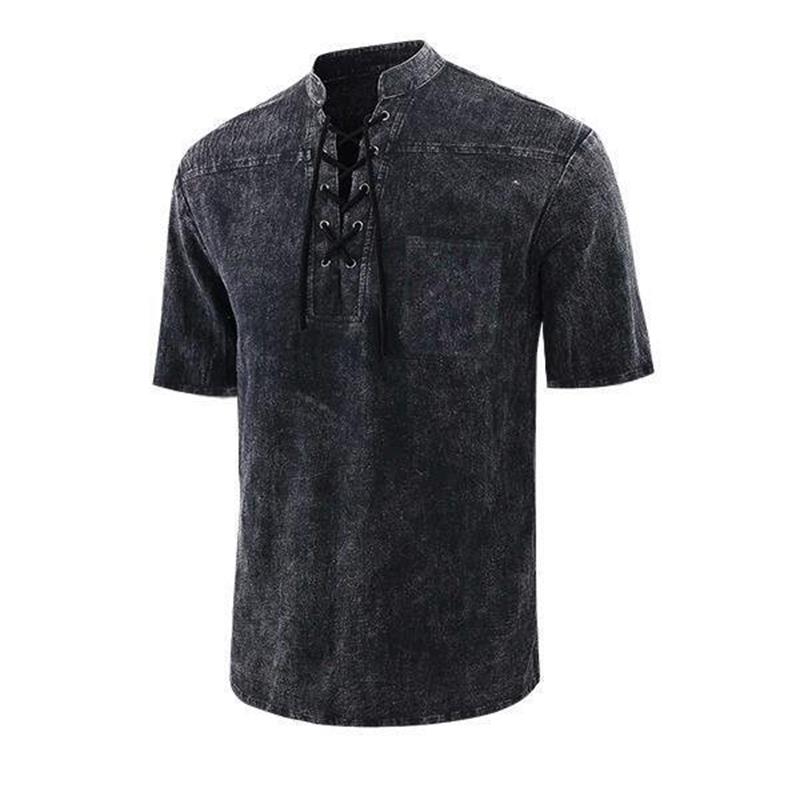 Grünes Gotisches Retro T-Shirt für Herren - Finn