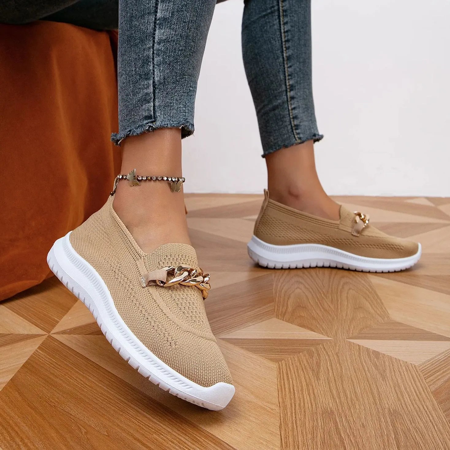 Cara - Sommerliche Gestrickte Hohle Flache Schuhe Schwarz
