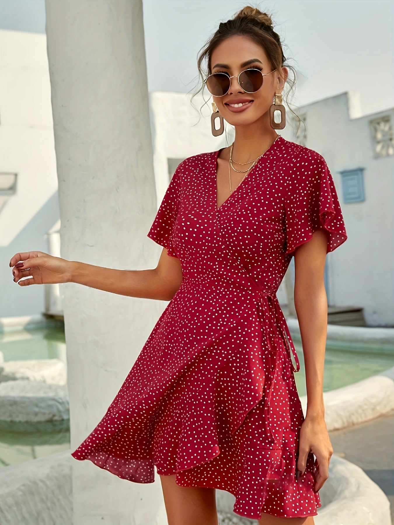 Rotes Wickelkleid - Emily