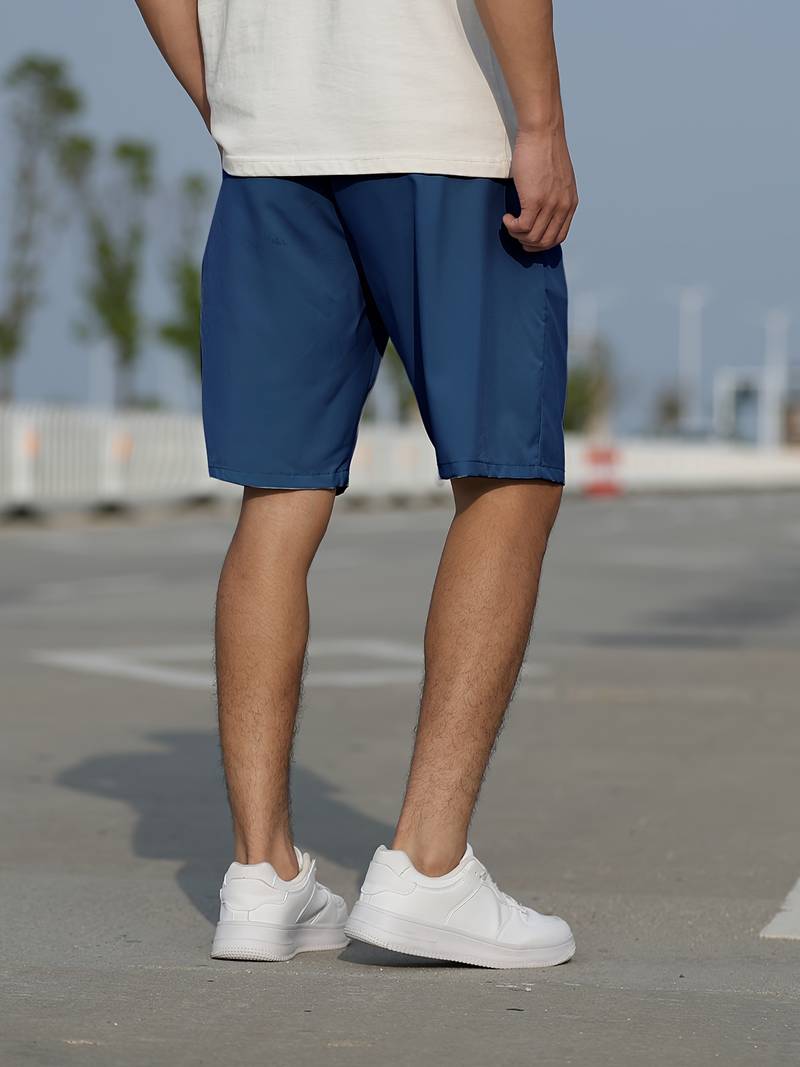 Max - Dunkelgraue lässige Herrenshorts mit Kordelzug