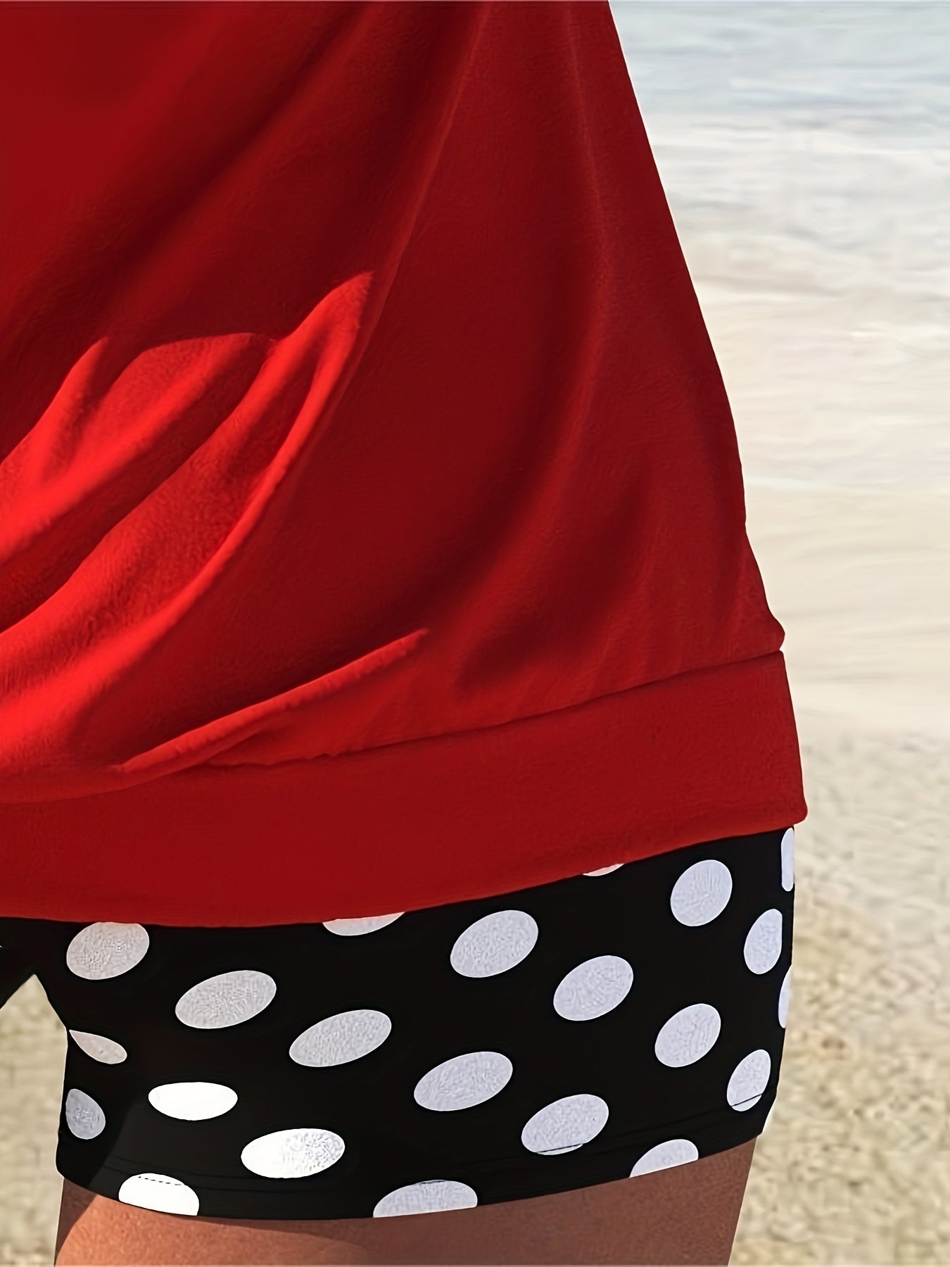 Rotes Polka-Dot Tankini Set - Lena