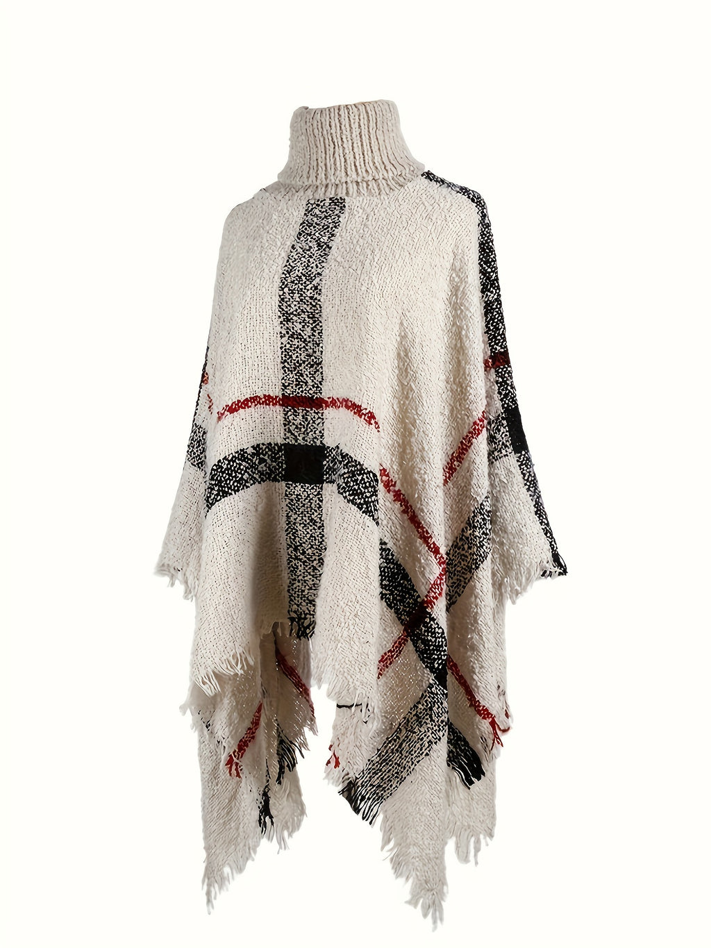 Karierter Grobstrick Pullover in Übergröße - Lena