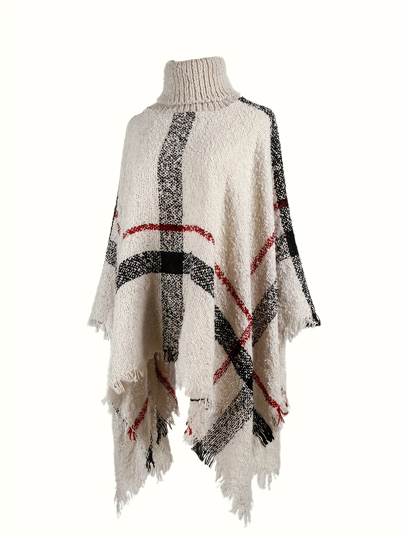 Karierter Grobstrick Pullover in Übergröße - Lena
