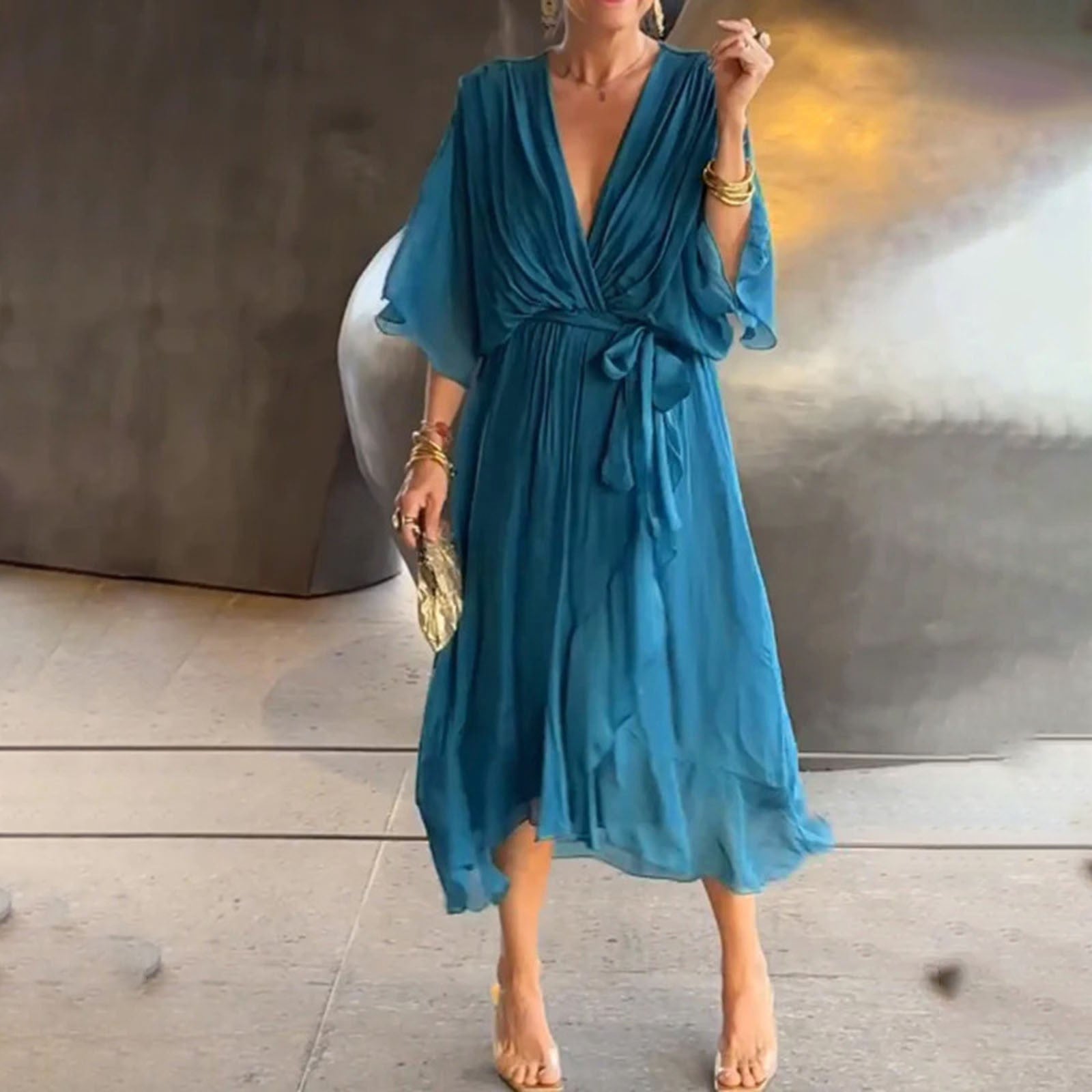 Weiße Elegante Kleid - Emma