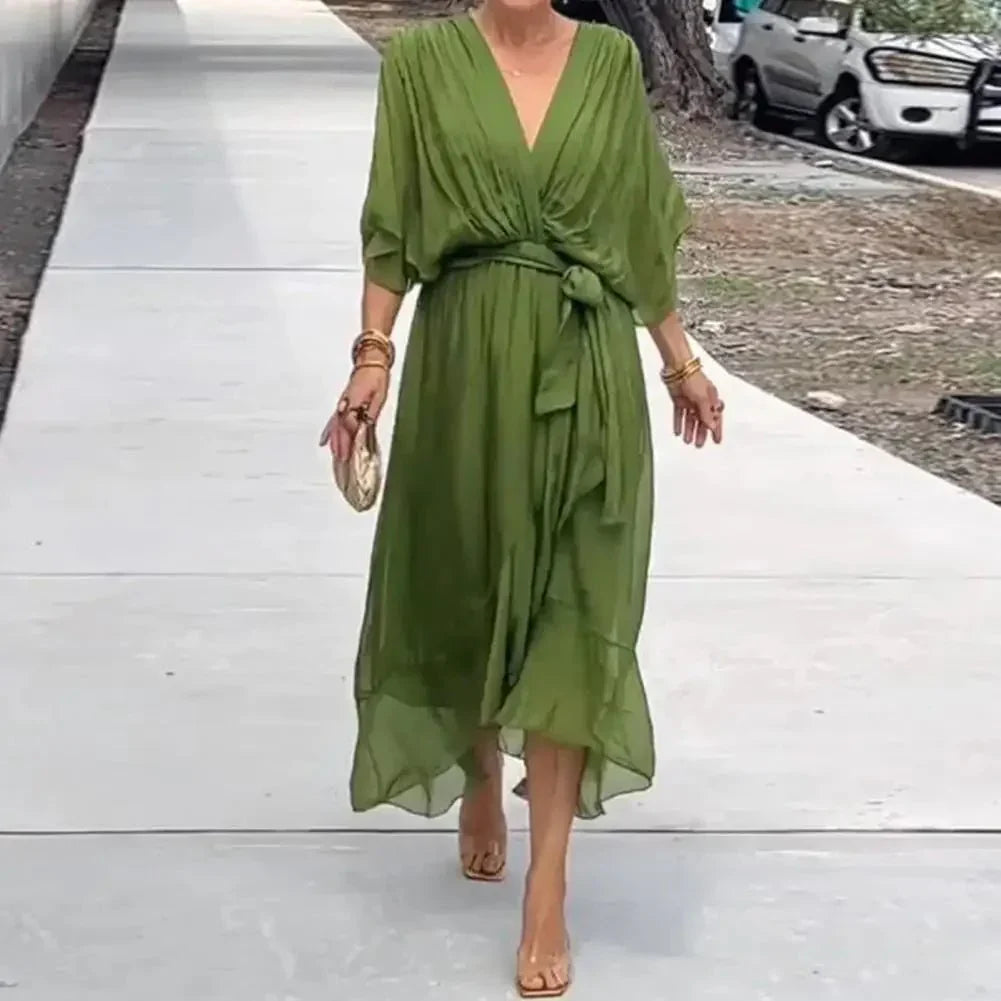 Weiße Elegante Kleid - Emma