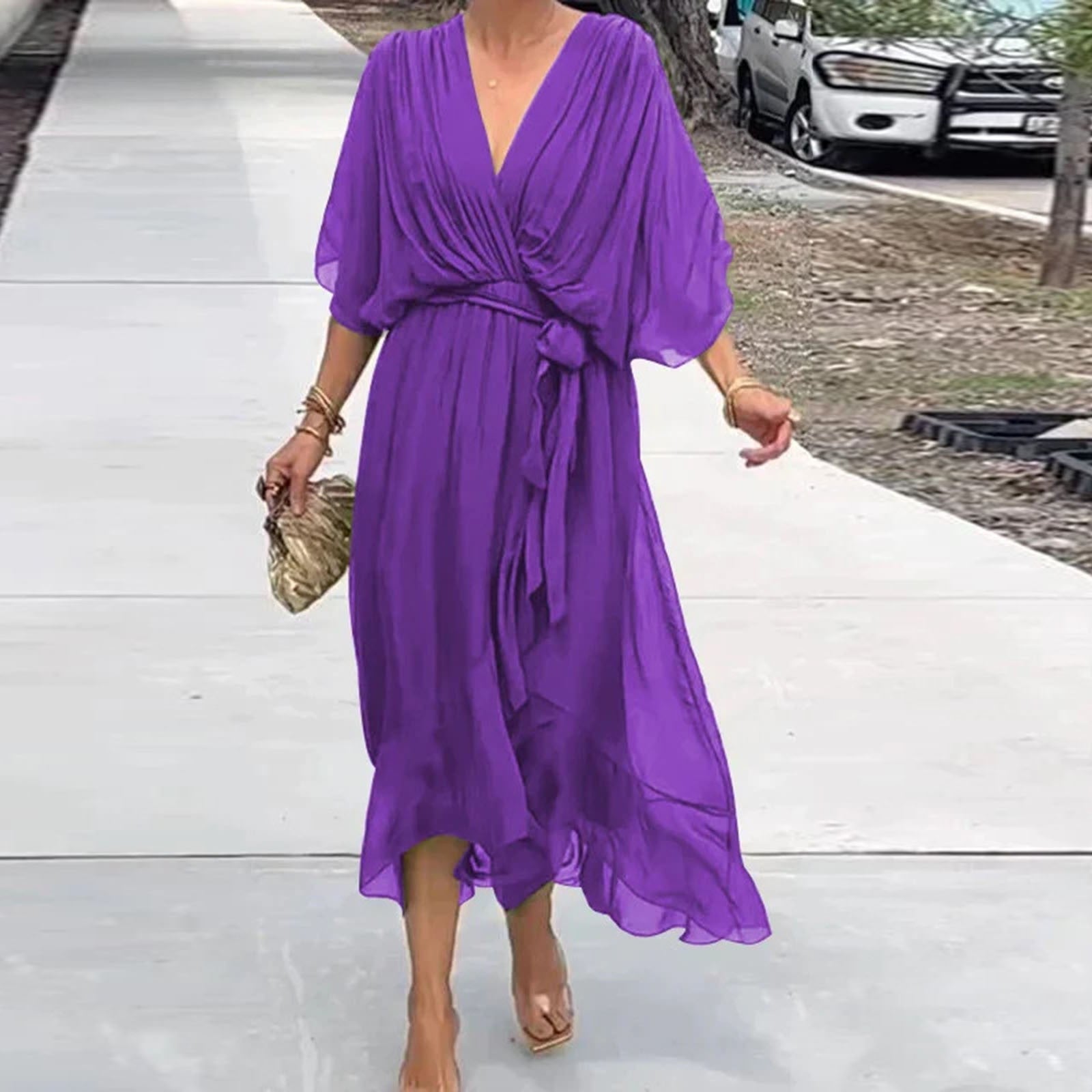 Weiße Elegante Kleid - Emma
