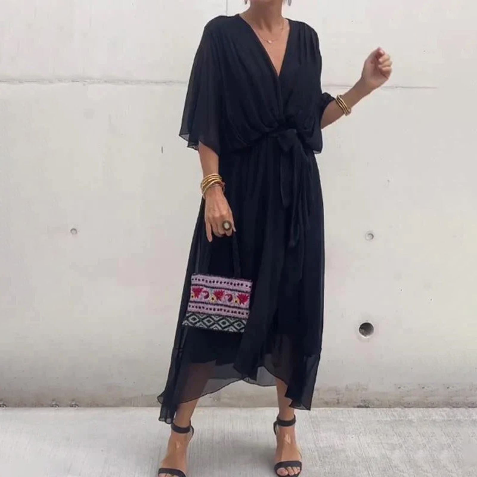 Weiße Elegante Kleid - Emma