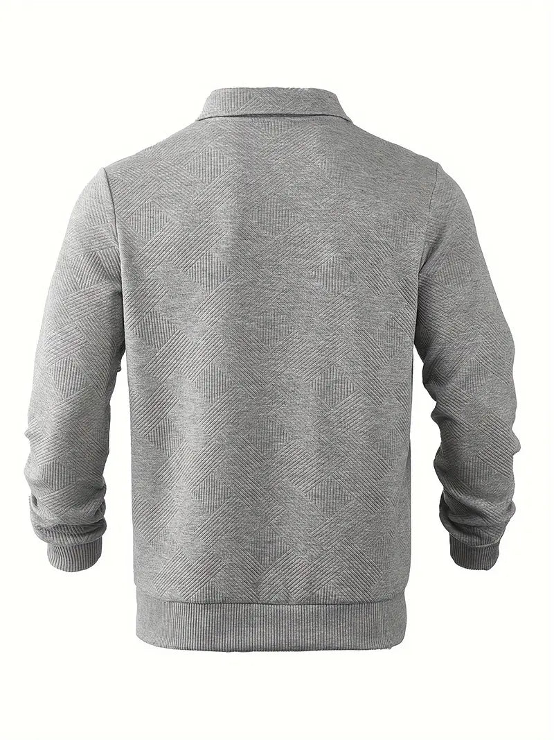 Herren Vintage Reißverschluss-Pullover Khaki - Noah