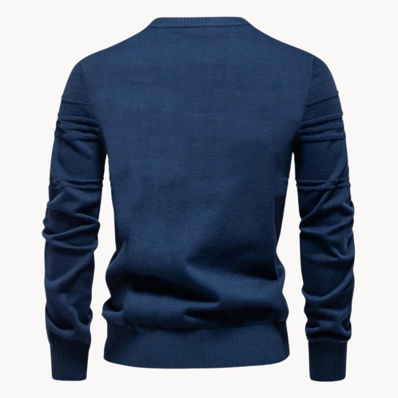 Eleganter Pullover mit Karomuster Hellgrau - Leo