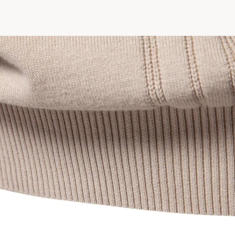 Eleganter Pullover mit Karomuster Hellgrau - Leo