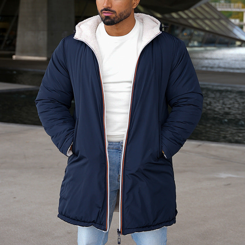 Isolierte Winterjacke Weiß-Blau – Luca