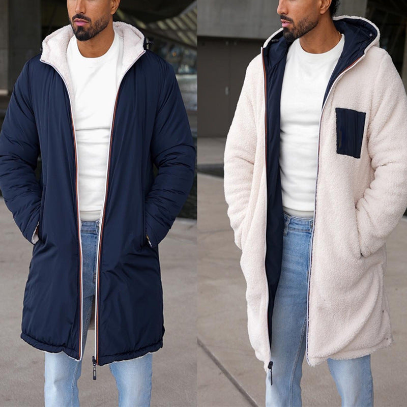 Isolierte Winterjacke Weiß-Blau – Luca