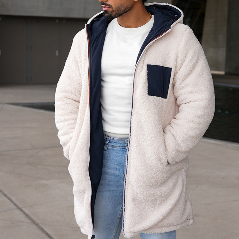 Isolierte Winterjacke Weiß-Blau – Luca