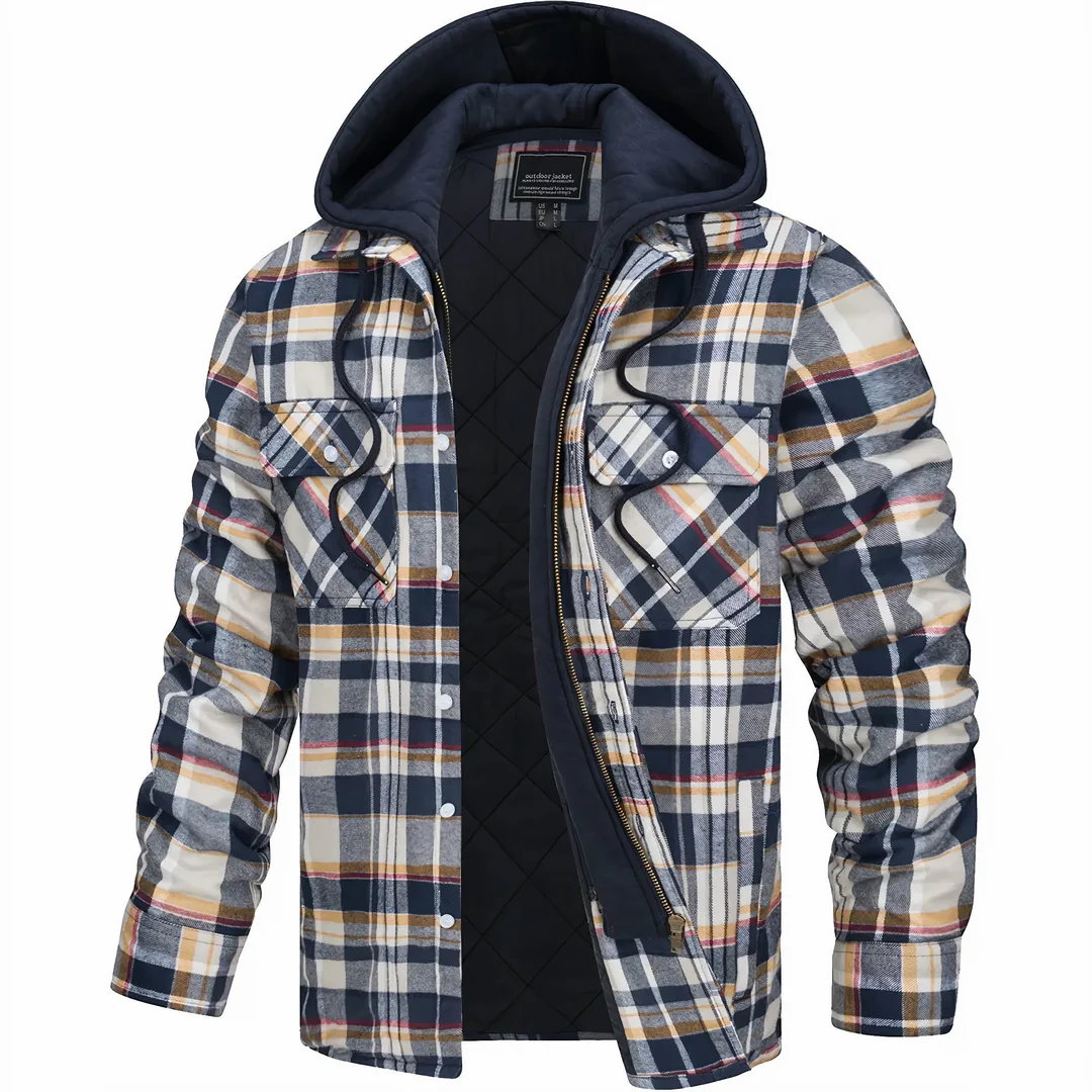 Karierte Jacke mit Reißverschluss - Tobias