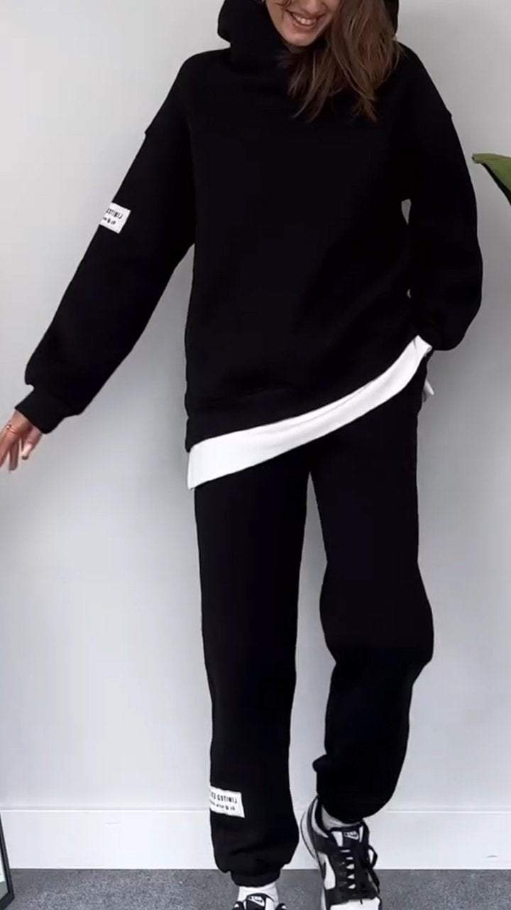 Grünes Kapuzenpullover-Set - Lea