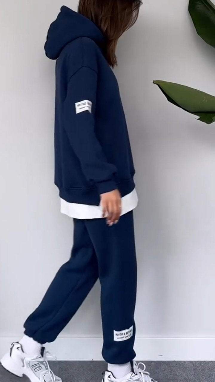 Grünes Kapuzenpullover-Set - Lea