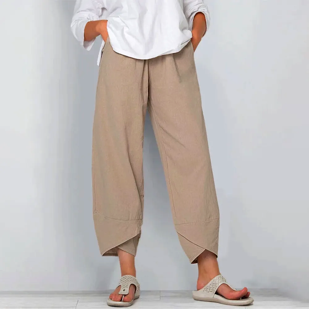 Harris - Khaki Leinenhose