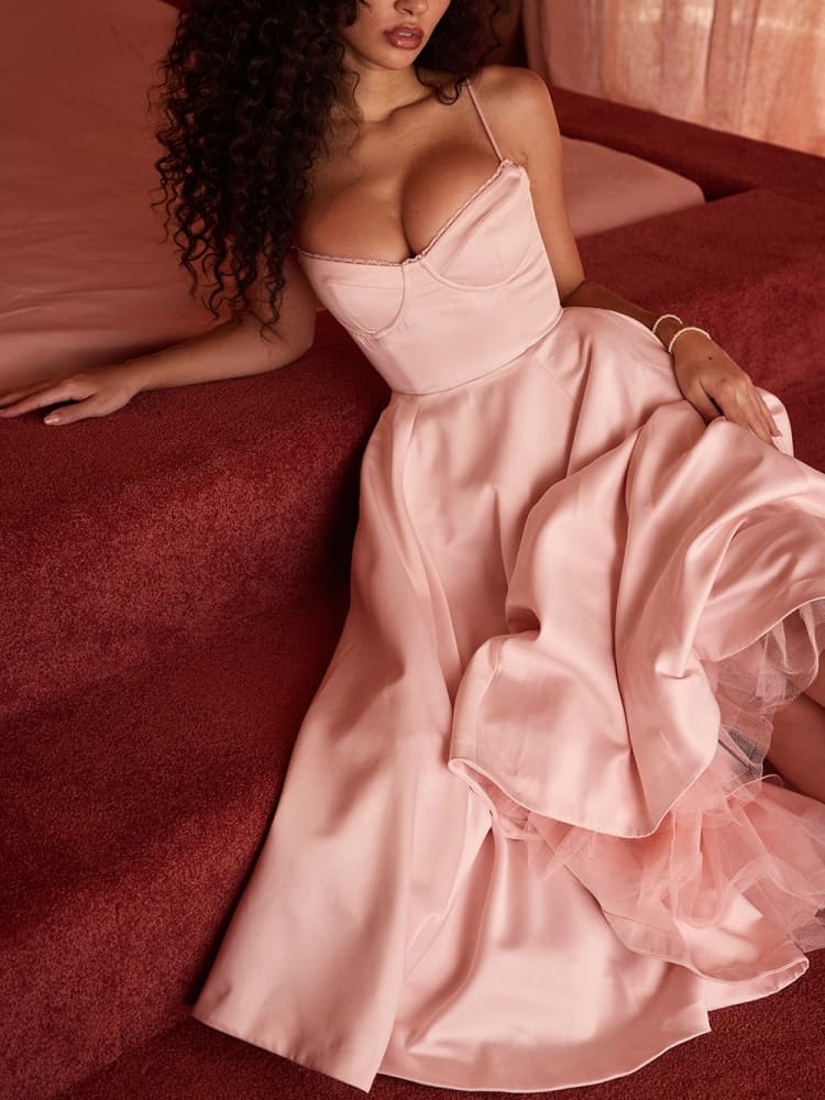 Ballerina Rosa Midikleid - Clara