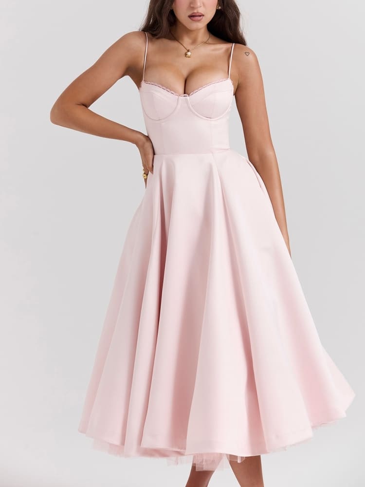 Ballerina Rosa Midikleid - Clara