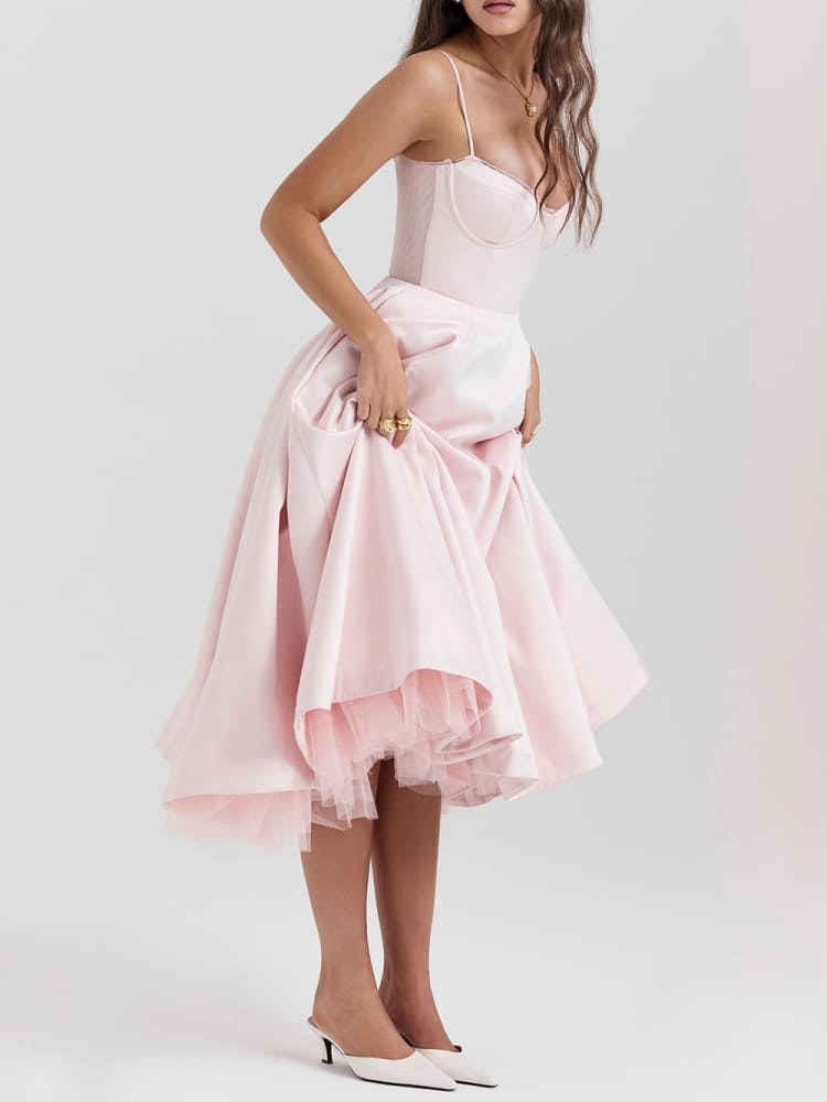 Ballerina Rosa Midikleid - Clara