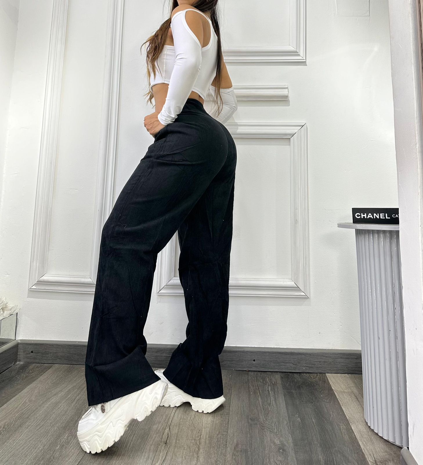 Schwarze Cordhose für Damen - Emma