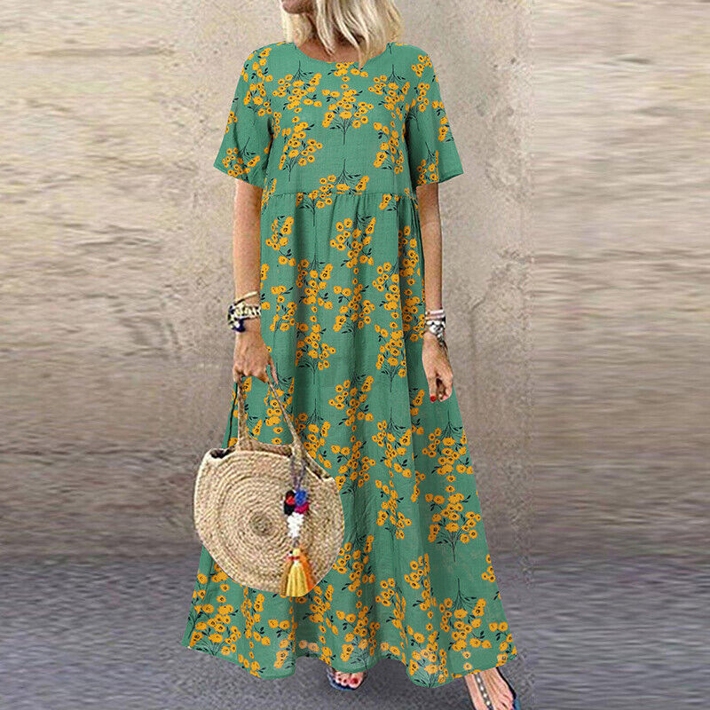 Grünes Boho Kleid - Elena