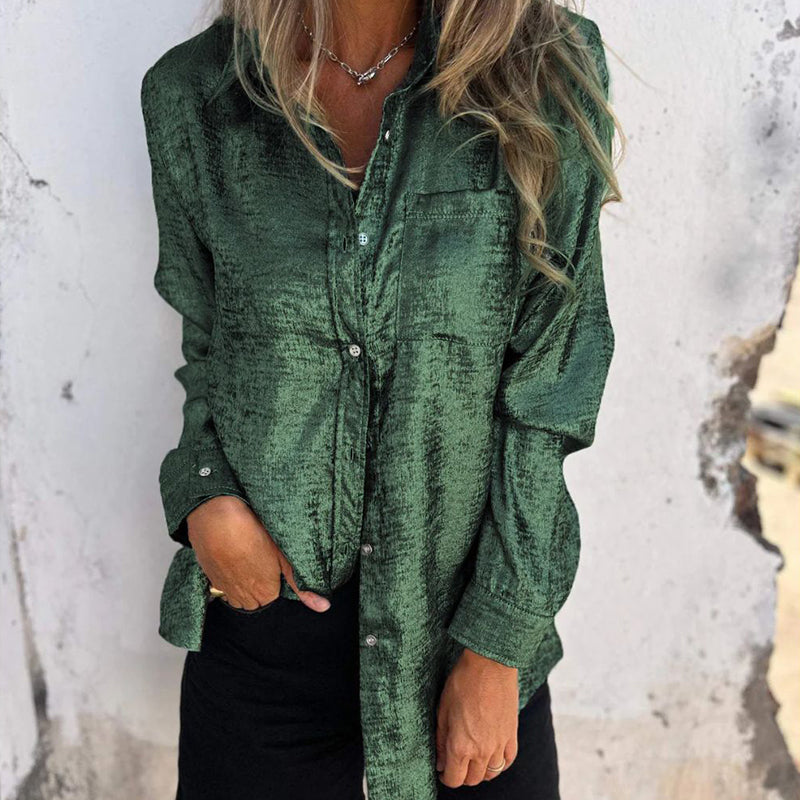 Blaues Langarm Shirt - Emma