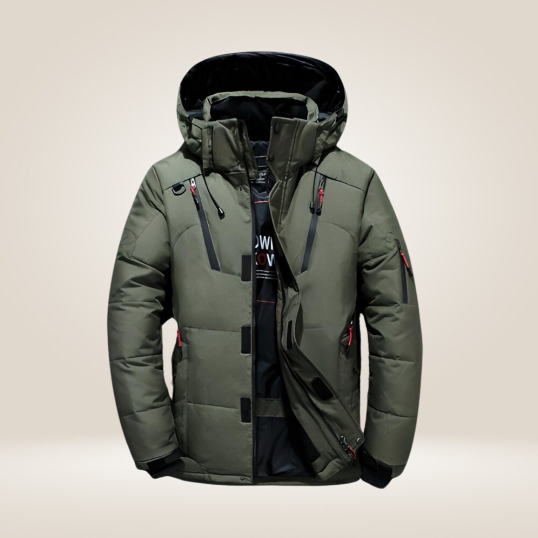 Warme Daunenjacke Orange - Leon