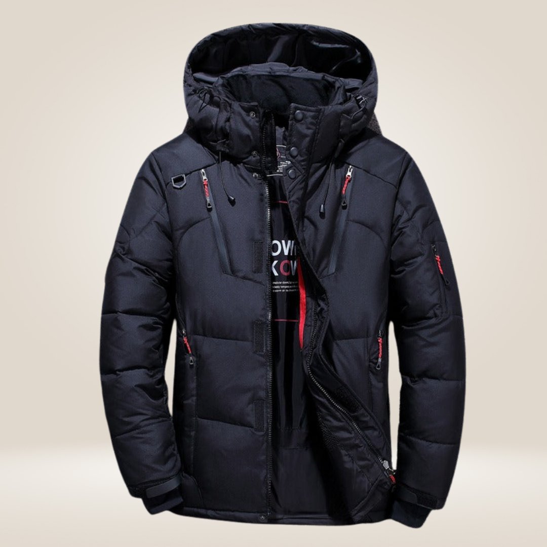 Warme Daunenjacke Orange - Leon