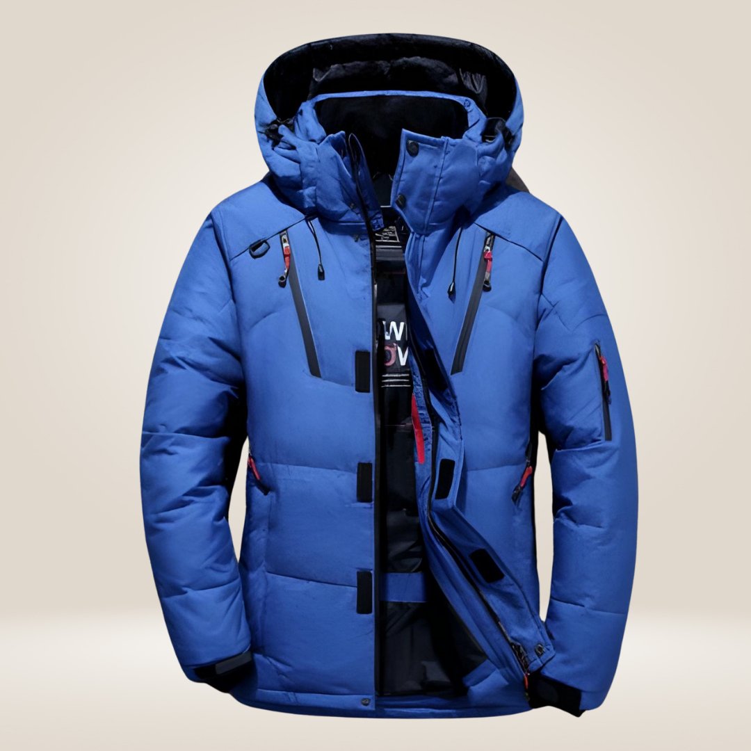 Warme Daunenjacke Orange - Leon