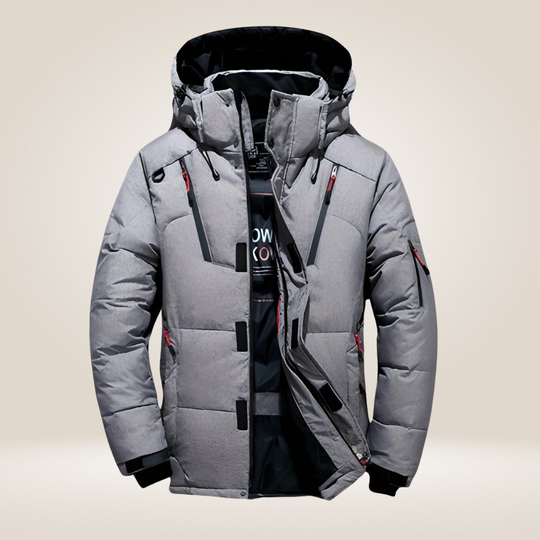 Warme Daunenjacke Orange - Leon