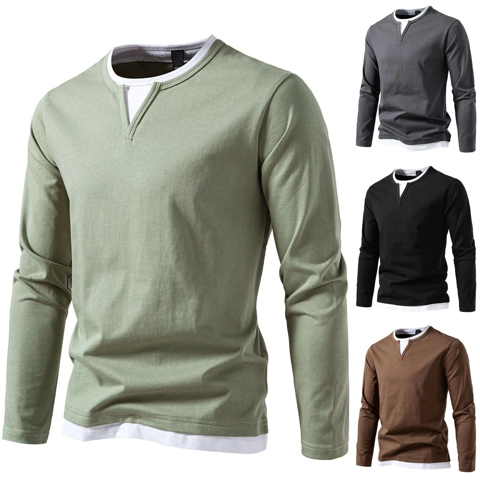 Langarm Pullover Grau - Julian