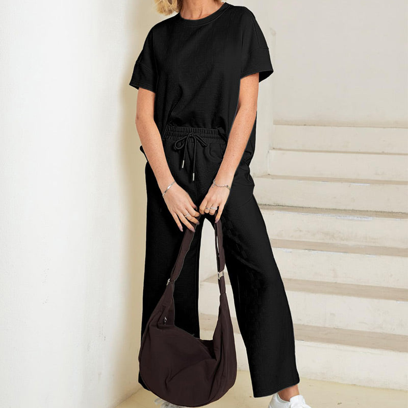 Rosa Sommer-Loungewear-Set für Damen - Lena