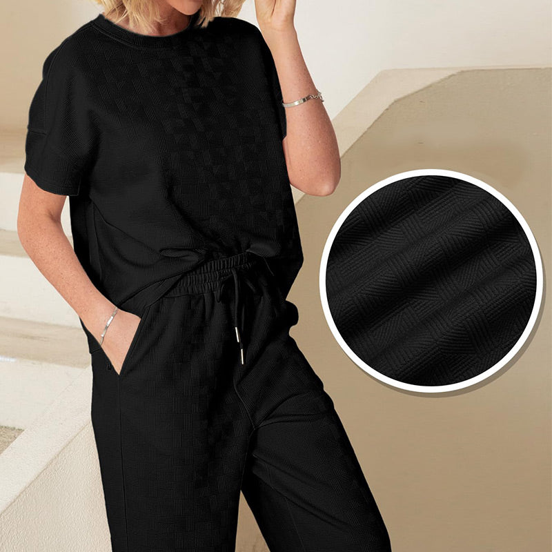 Rosa Sommer-Loungewear-Set für Damen - Lena