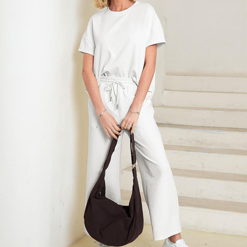 Rosa Sommer-Loungewear-Set für Damen - Lena