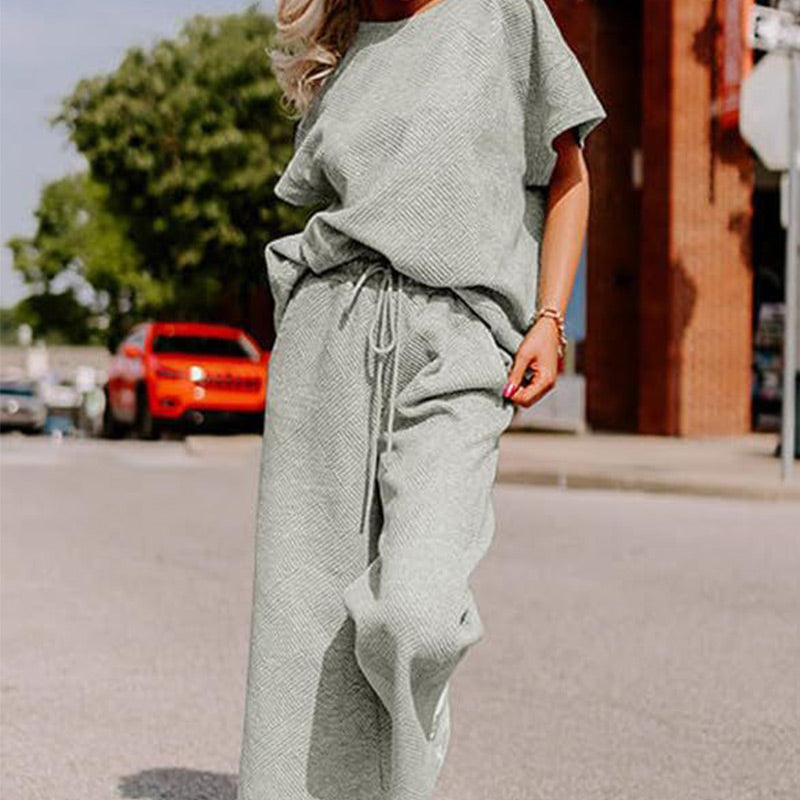 Rosa Sommer-Loungewear-Set für Damen - Lena