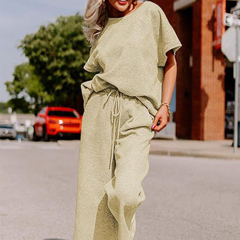 Rosa Sommer-Loungewear-Set für Damen - Lena