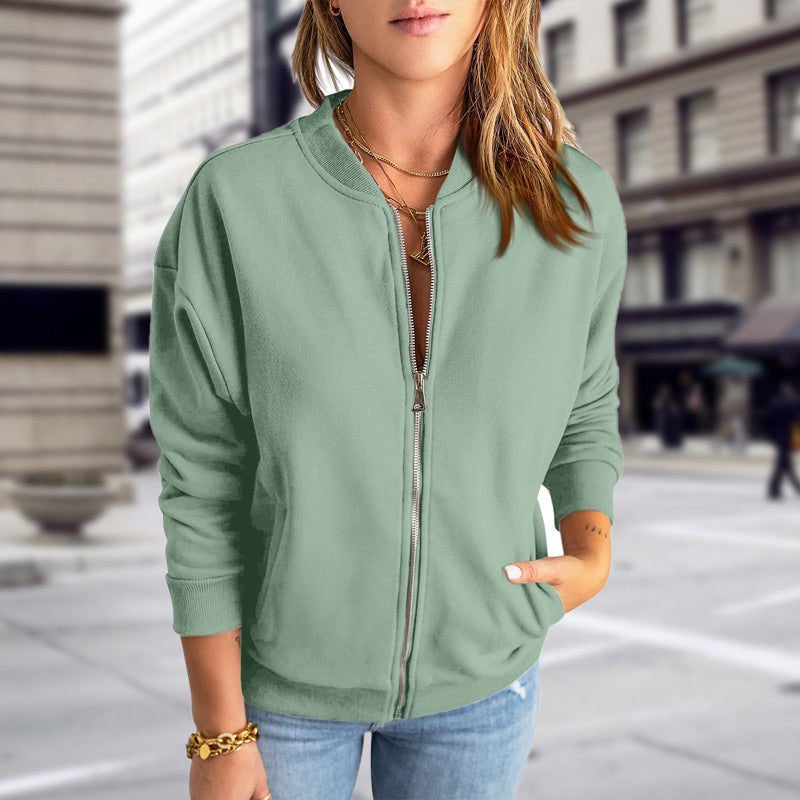 Grüne Reißverschlussjacke – Ella