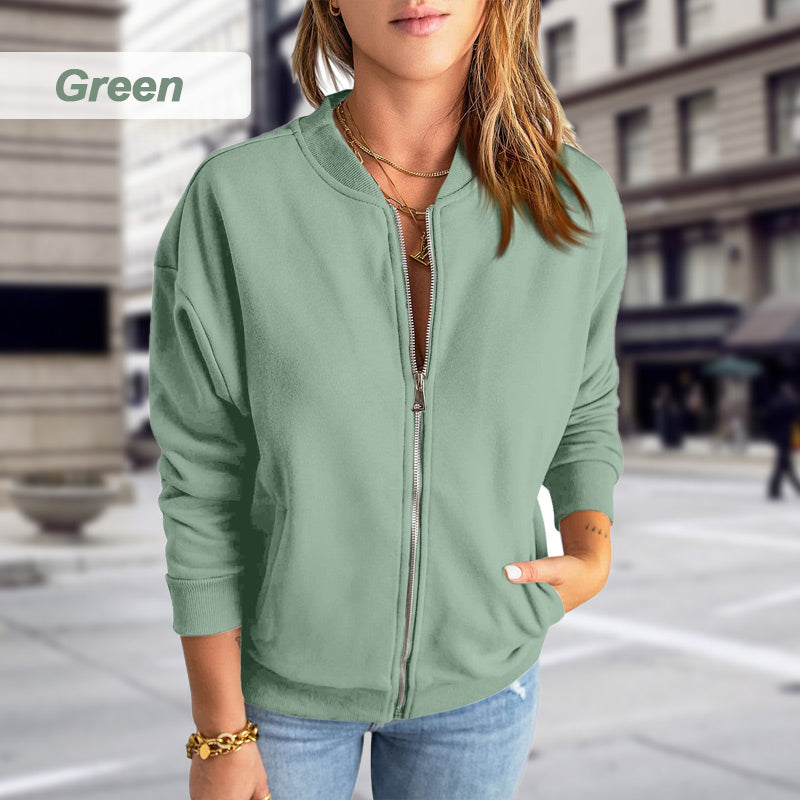 Grüne Reißverschlussjacke – Ella