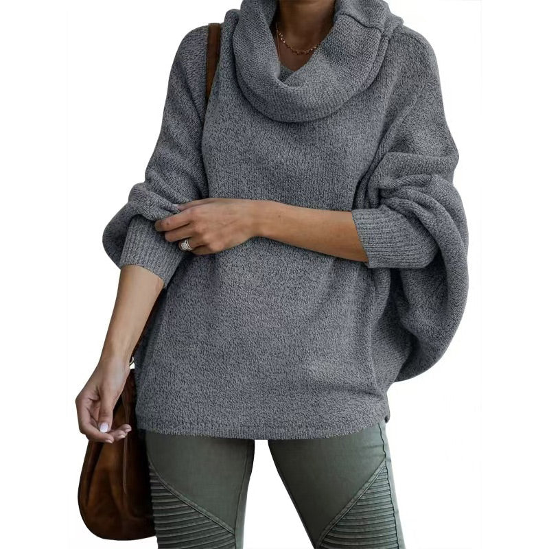 Apricotfarbener Rollkragenpullover mit – Lara