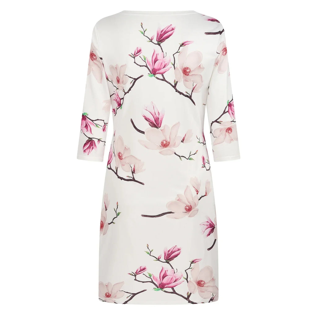 Rotes Kleid mit Blumenprint - Marisa