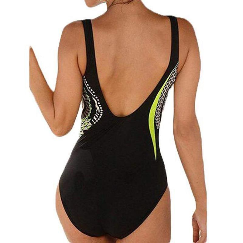 Marina | Retro Blauer Push-Up Badeanzug in Übergröße