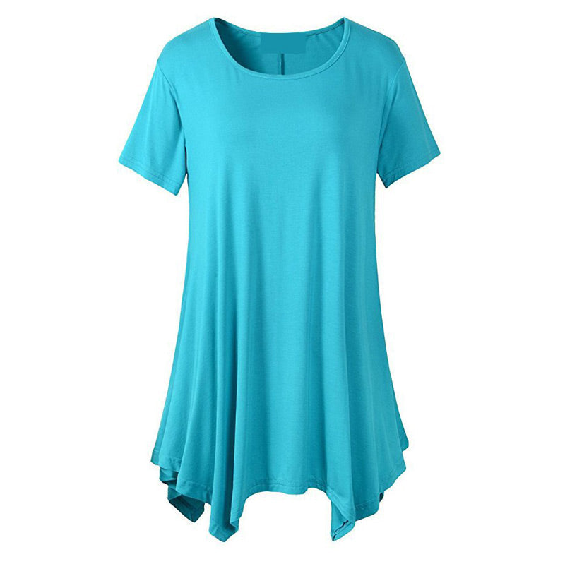 Blaues Oversize Baumwoll-T-Shirt - Sophie