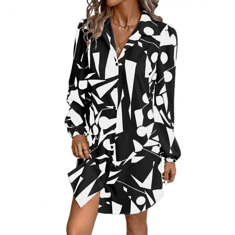 Iris - Lockeres Hemdkleid in Blau