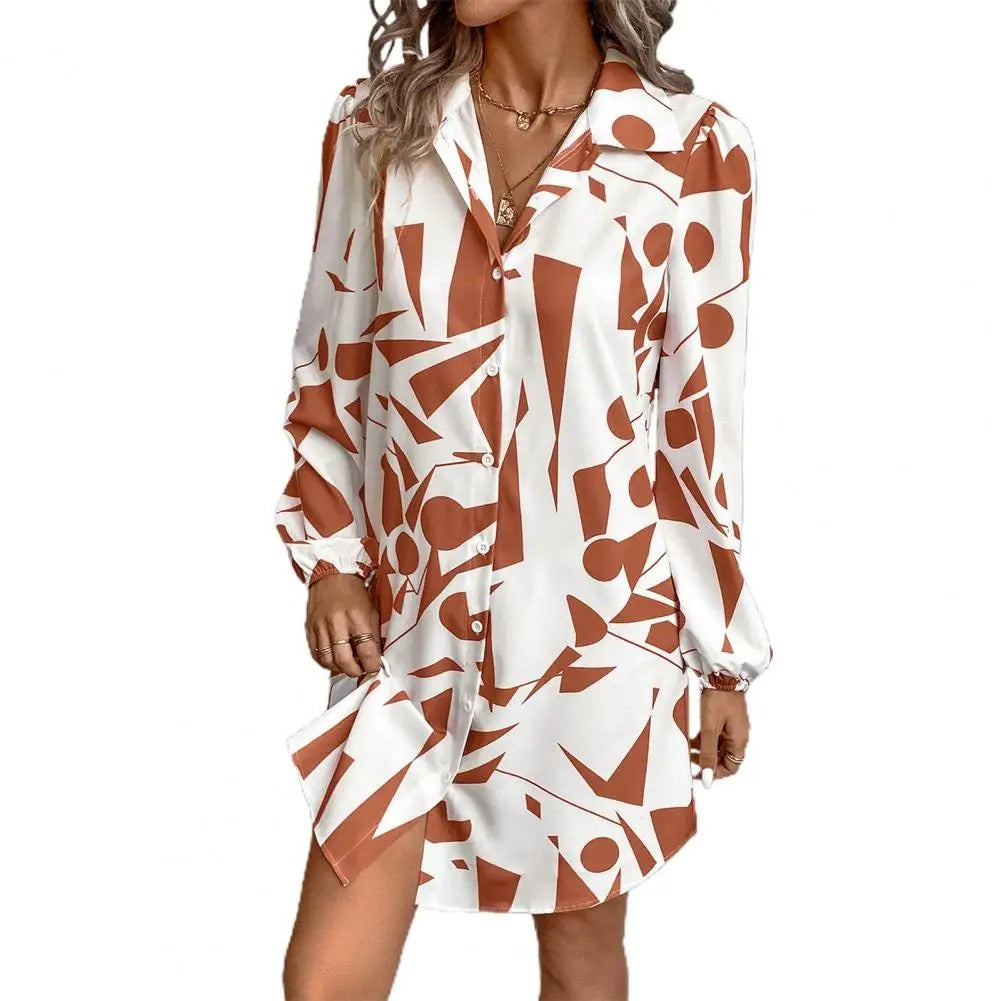 Iris - Lockeres Hemdkleid in Blau