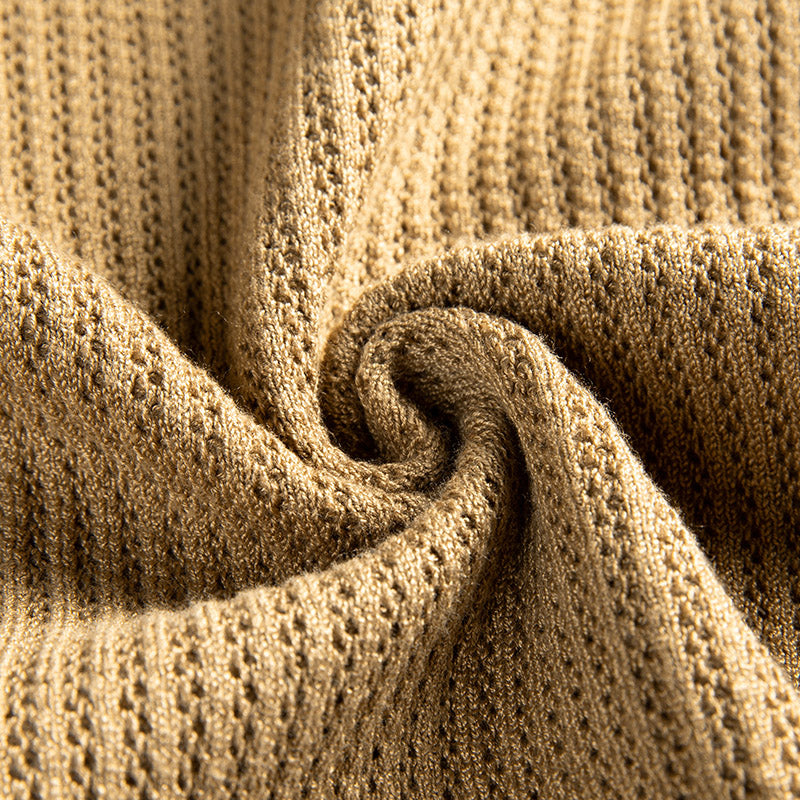 Khaki Strick-Cardigan mit Sportlichen Details - Jonas