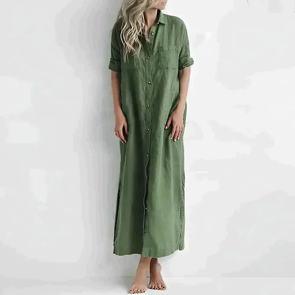 Luna - Grünes Trendiges Sommerkleid