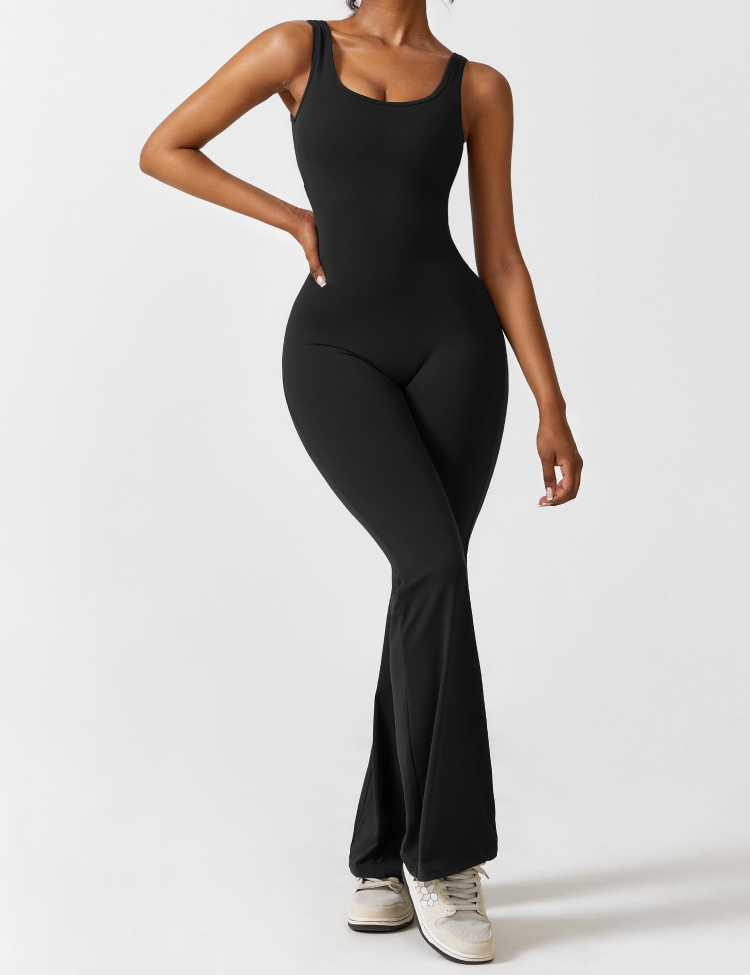 Dunkelblauer Flared Jumpsuit - Mia