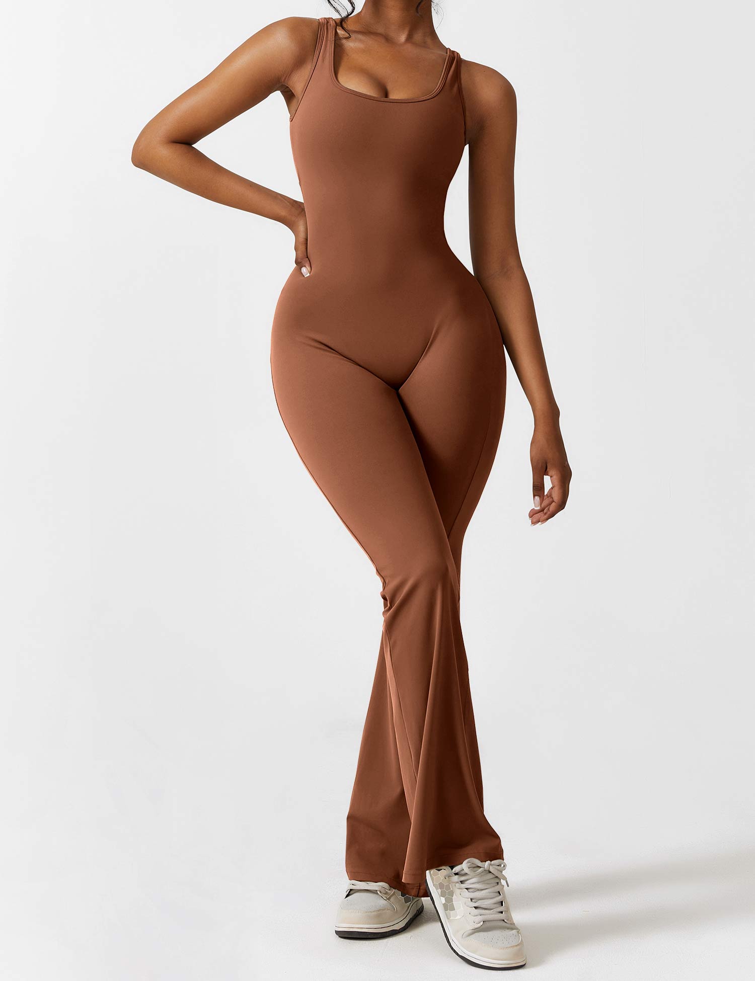 Dunkelblauer Flared Jumpsuit - Mia