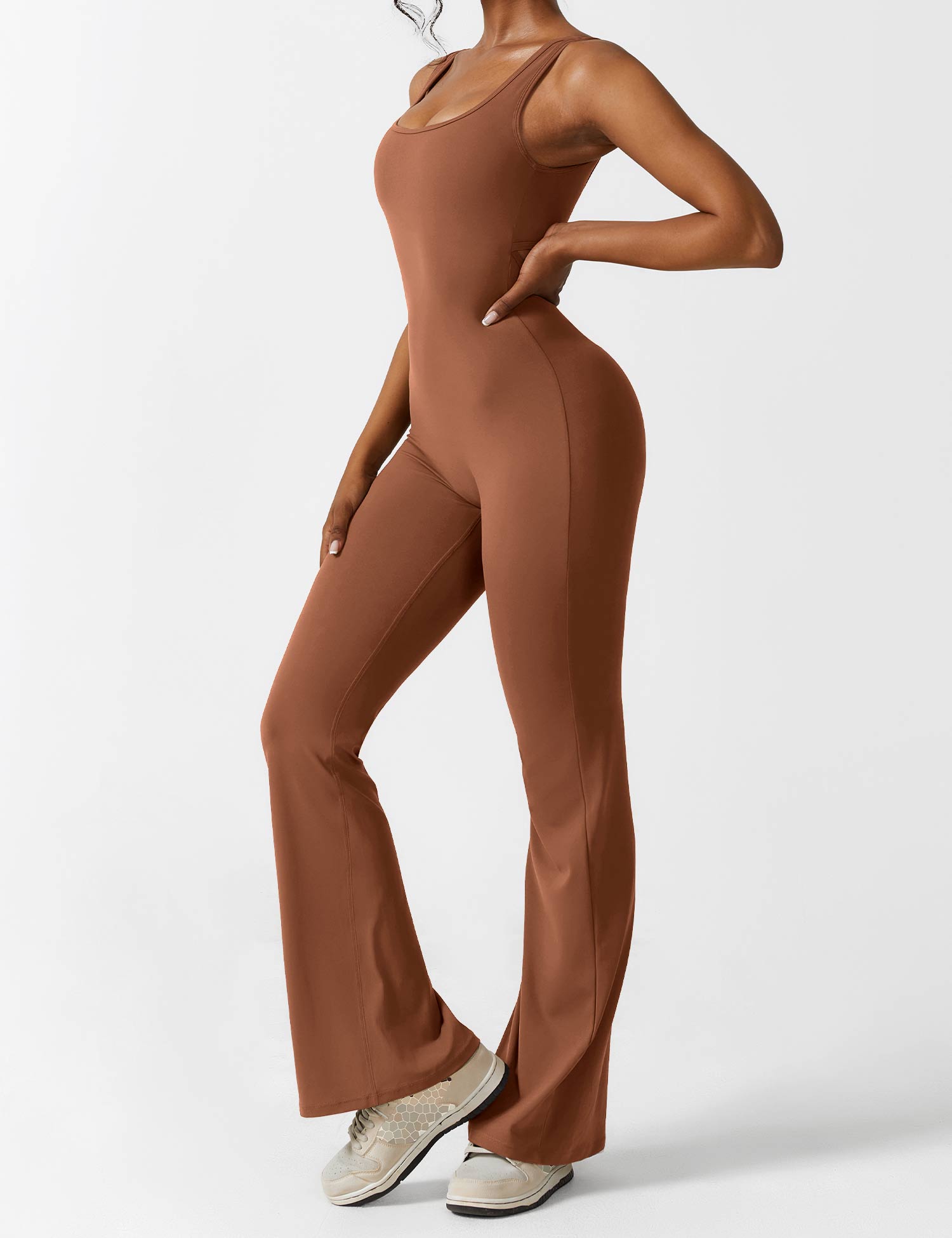 Dunkelblauer Flared Jumpsuit - Mia